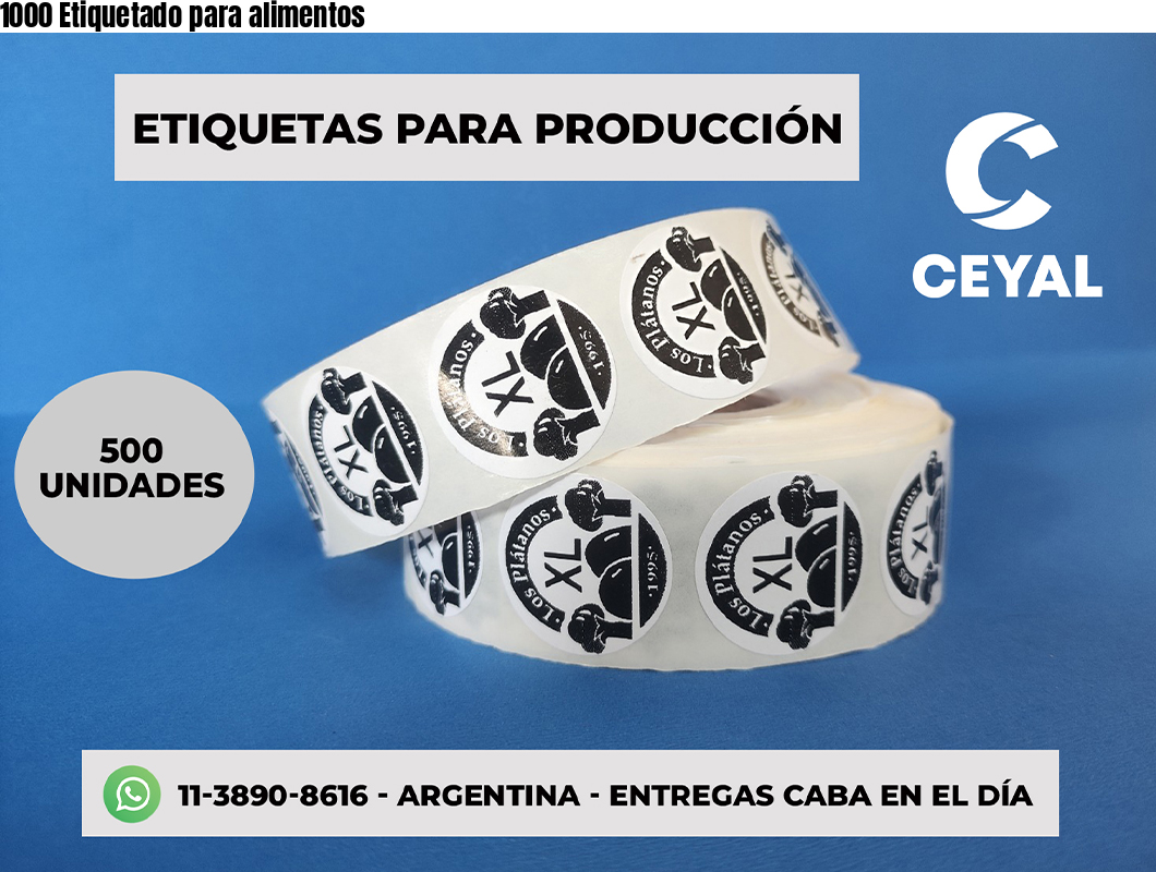 1000 Etiquetado para alimentos