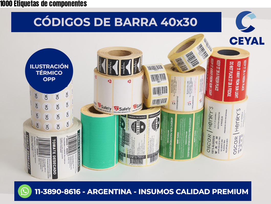 1000 Etiquetas de componentes