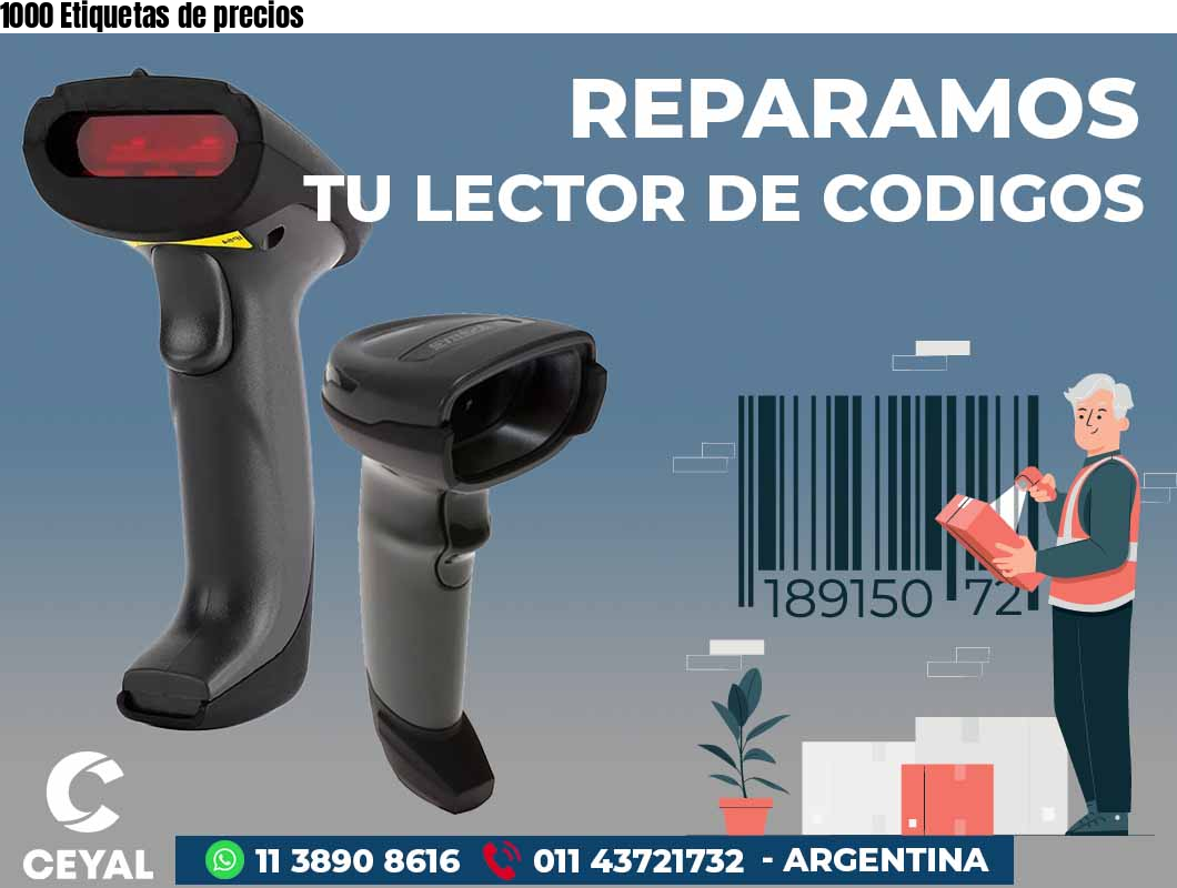 1000 Etiquetas de precios