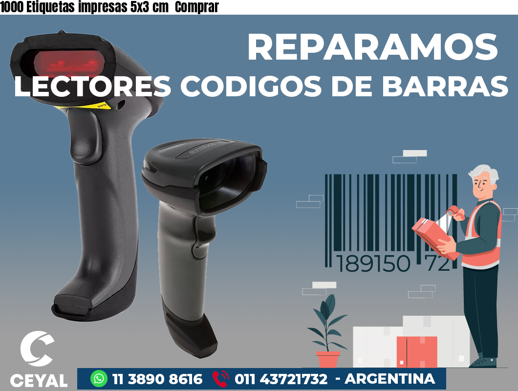 1000 Etiquetas impresas 5x3 cm  Comprar