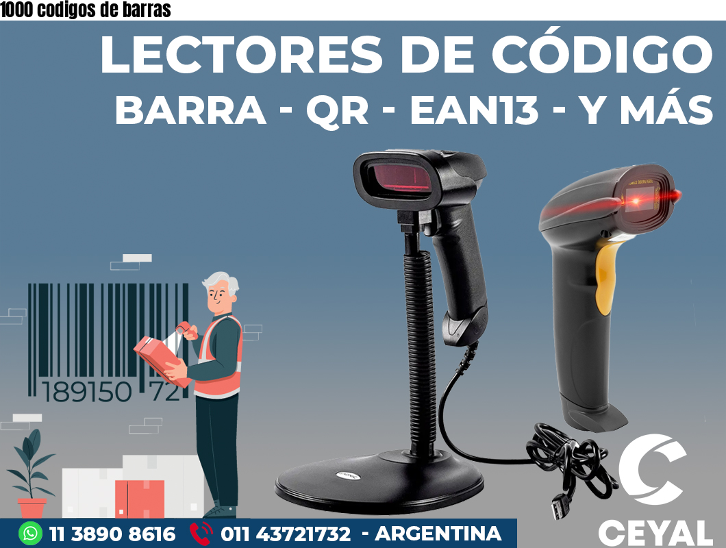 1000 codigos de barras