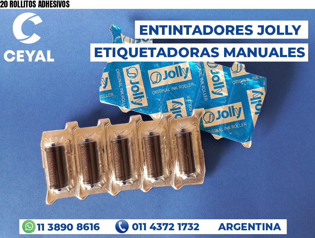 20 ROLLITOS ADHESIVOS