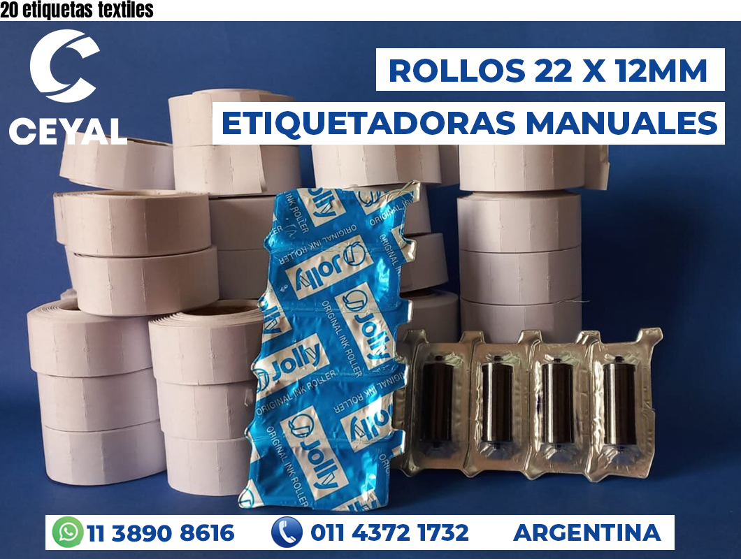 20 etiquetas textiles