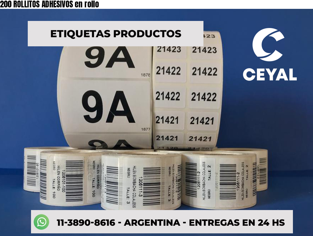 200 ROLLITOS ADHESIVOS en rollo