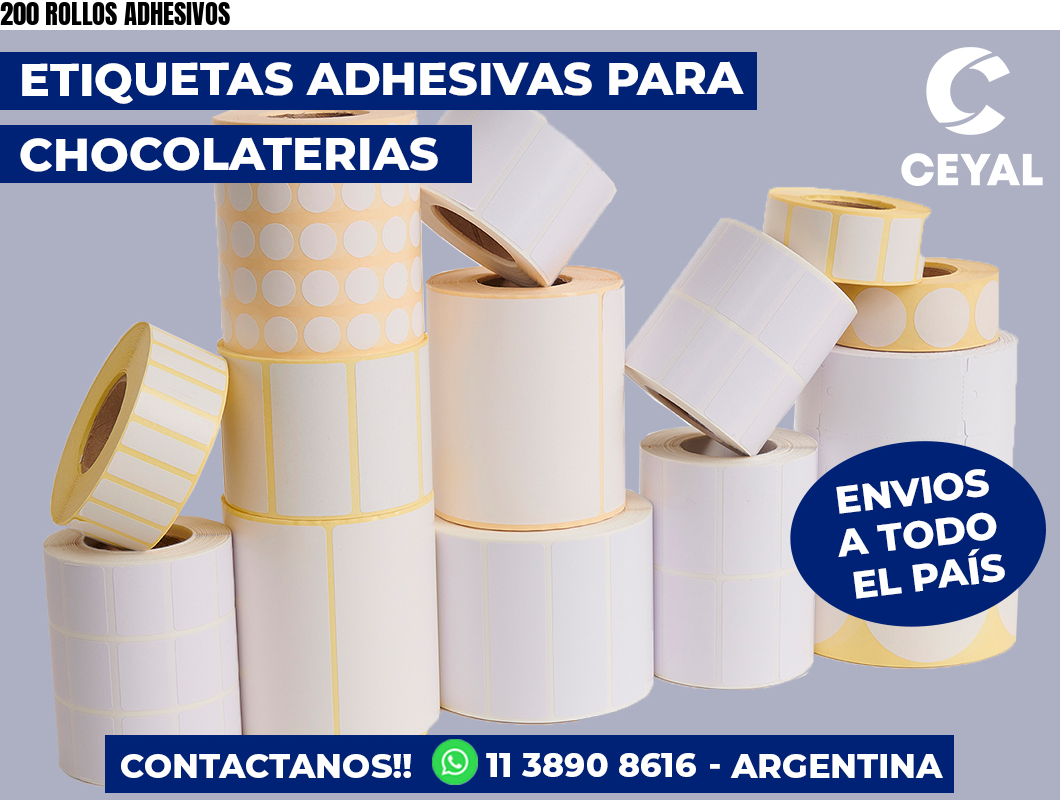 200 ROLLOS ADHESIVOS