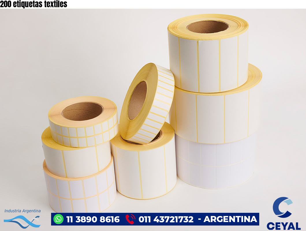 200 etiquetas textiles