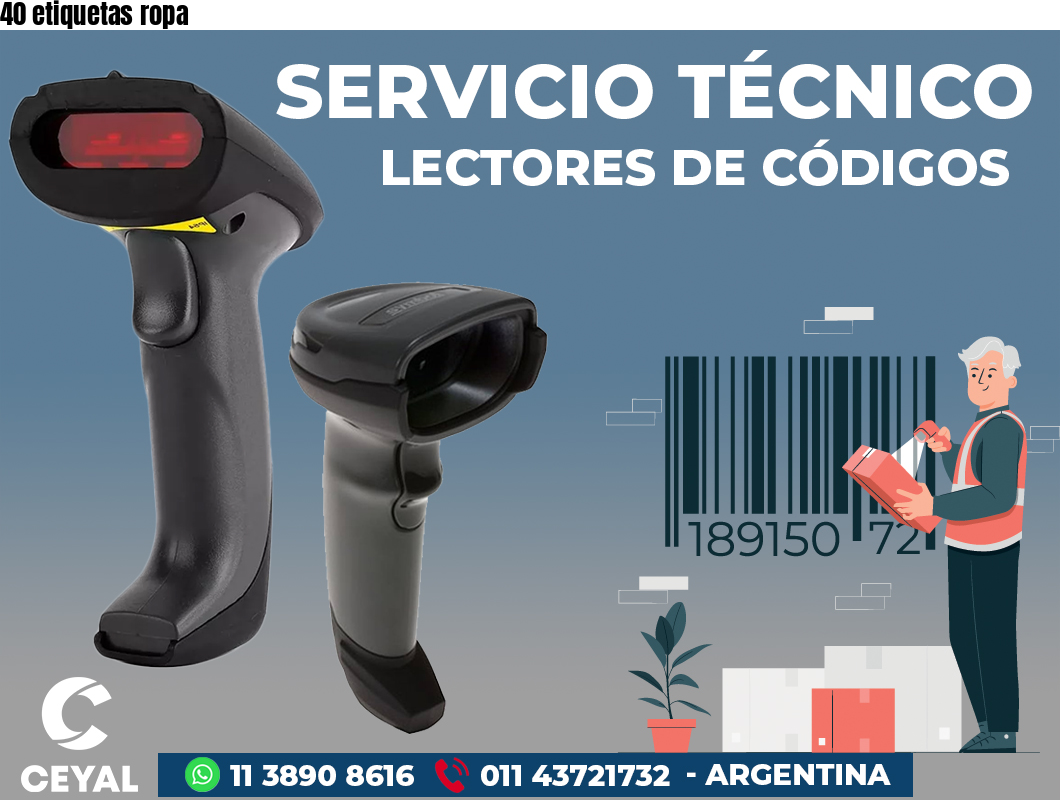 40 etiquetas ropa