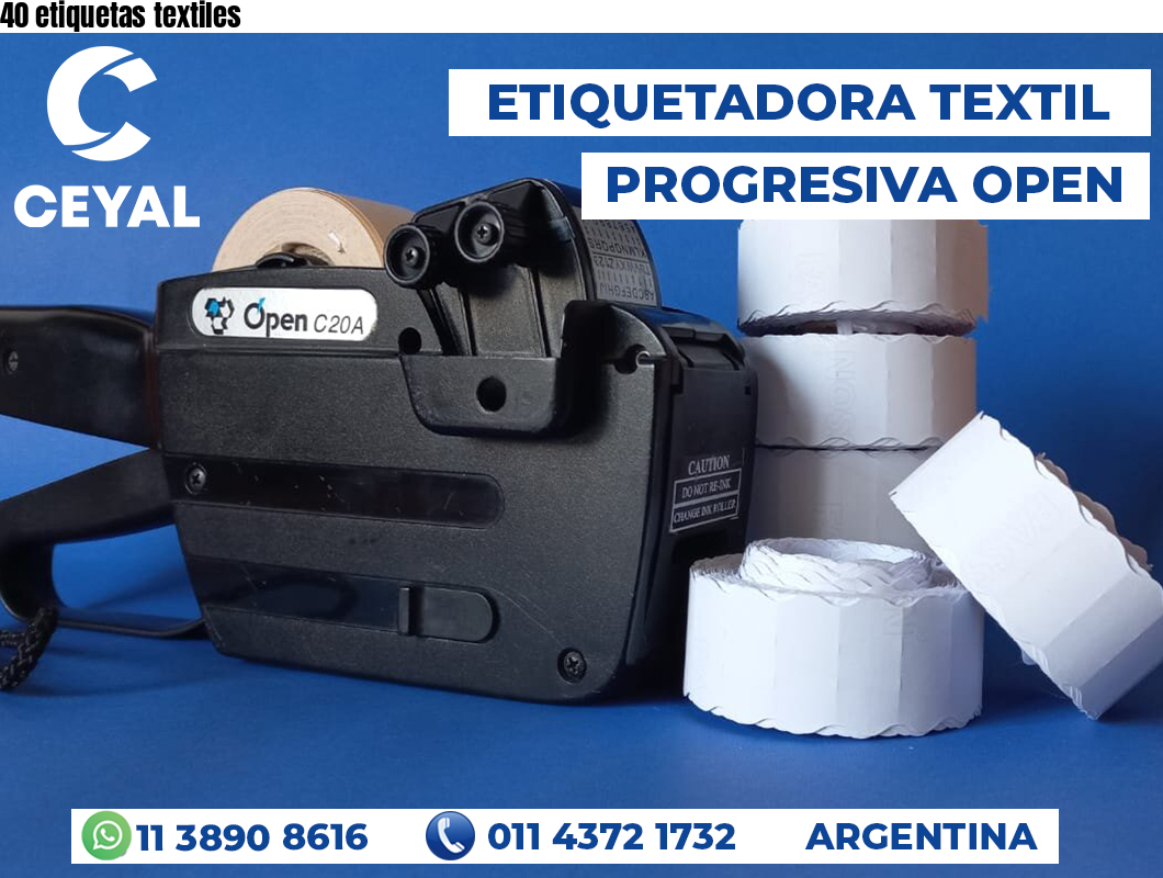 40 etiquetas textiles