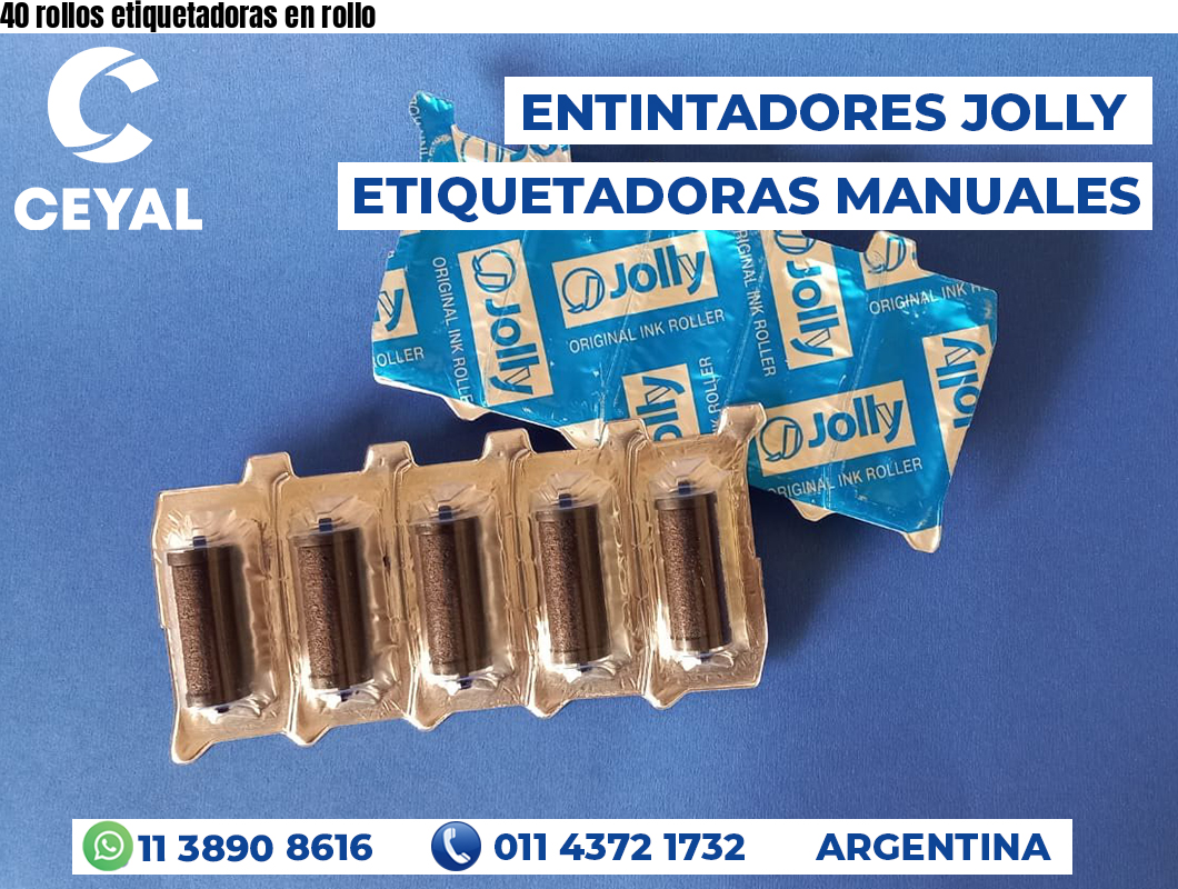 40 rollos etiquetadoras en rollo