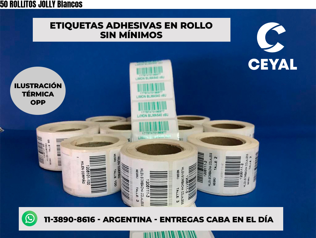 50 ROLLITOS JOLLY Blancos