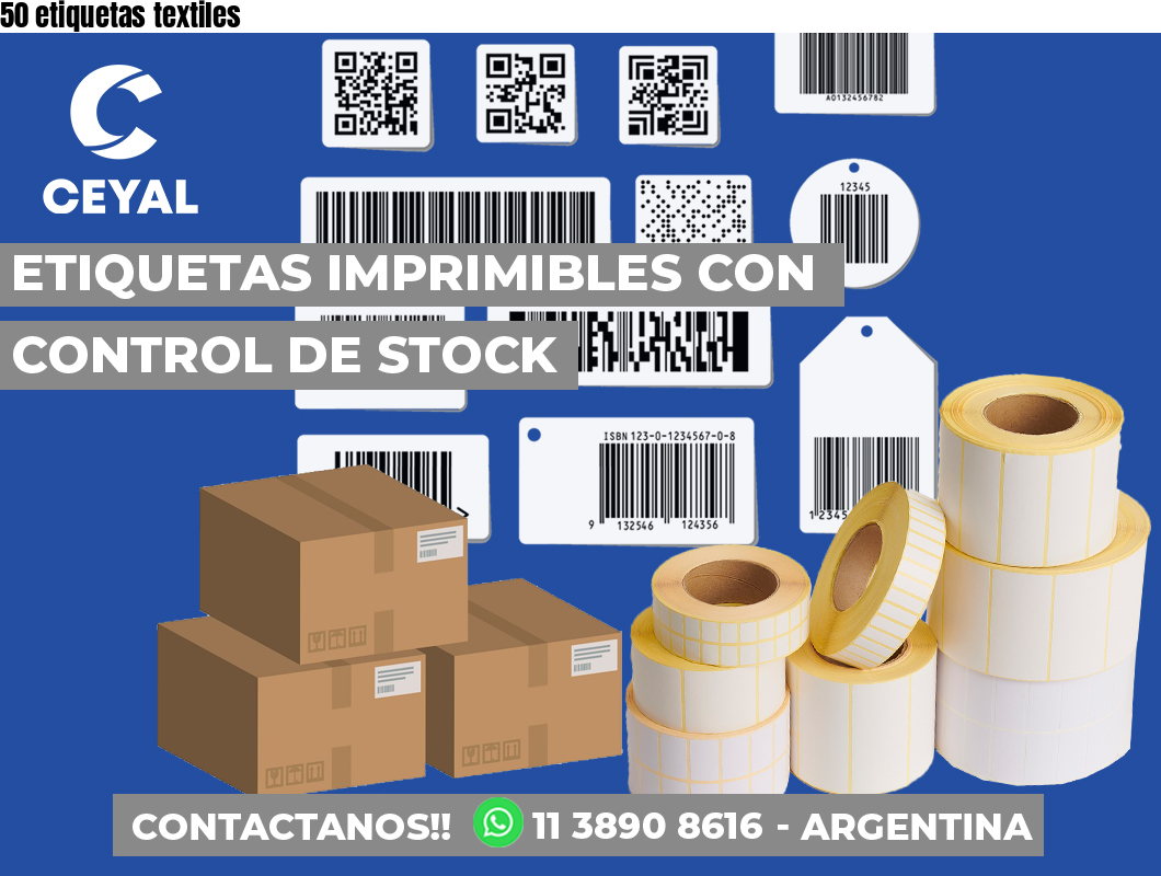 50 etiquetas textiles