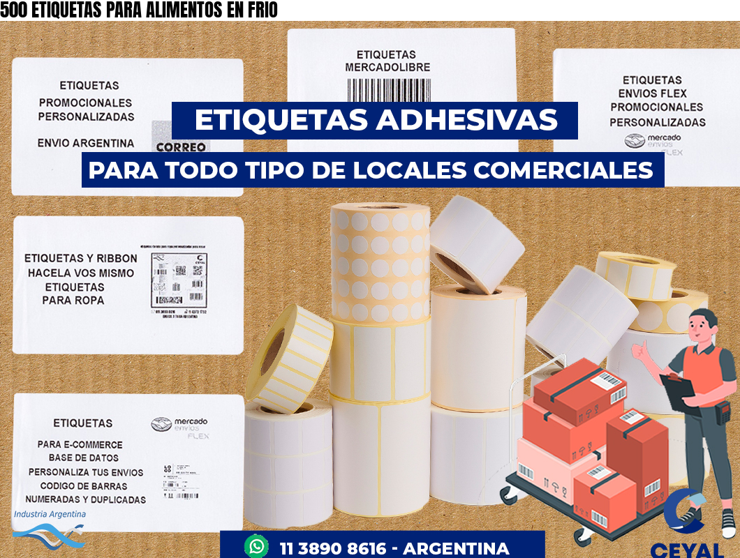 500 ETIQUETAS PARA ALIMENTOS EN FRIO