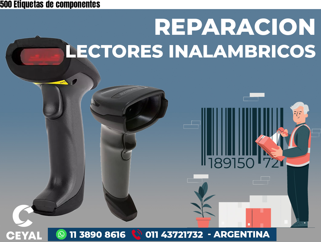 500 Etiquetas de componentes