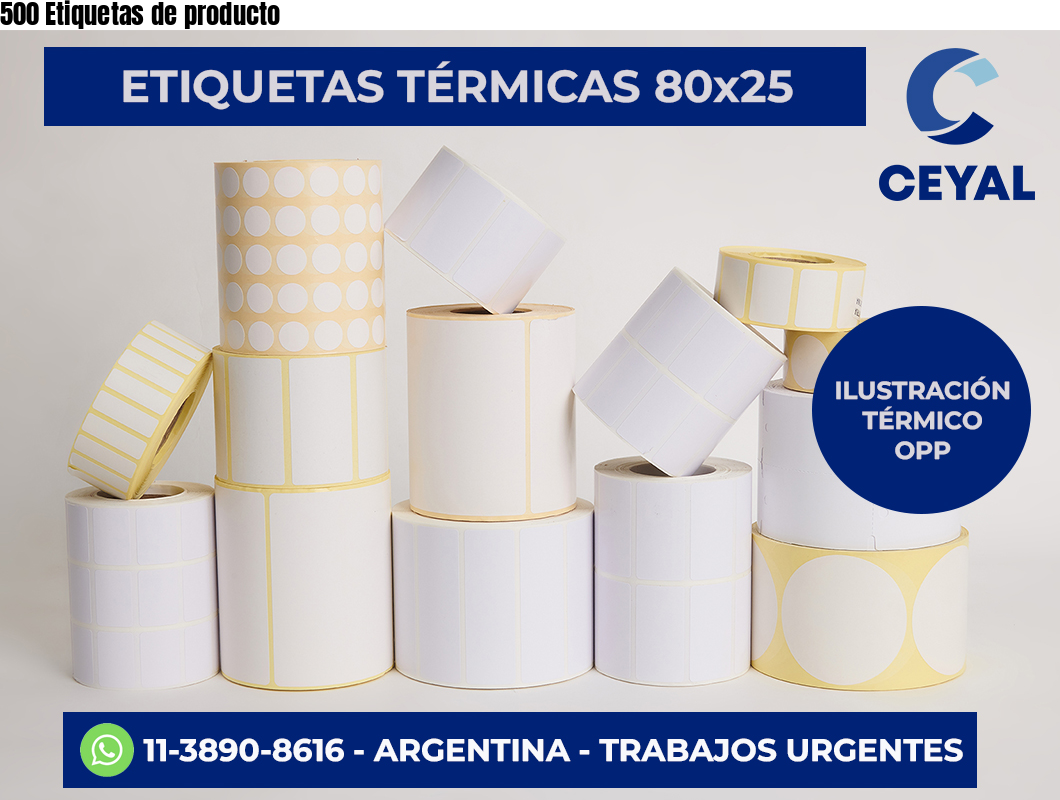 500 Etiquetas de producto