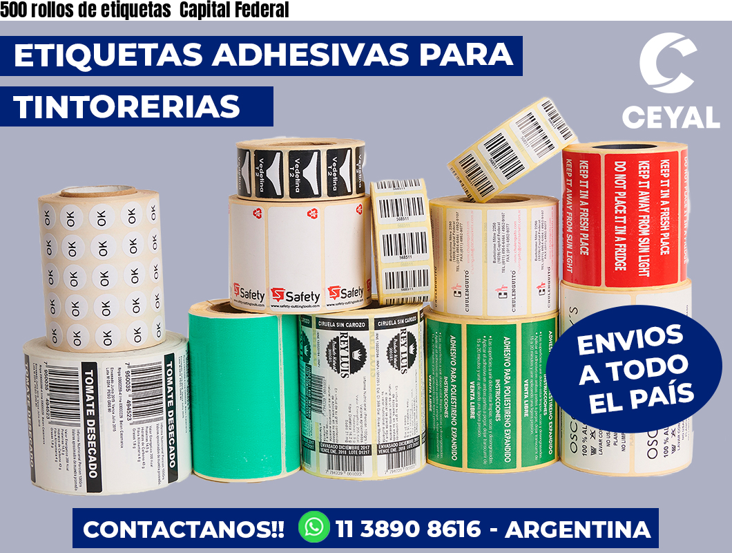 500 rollos de etiquetas  Capital Federal