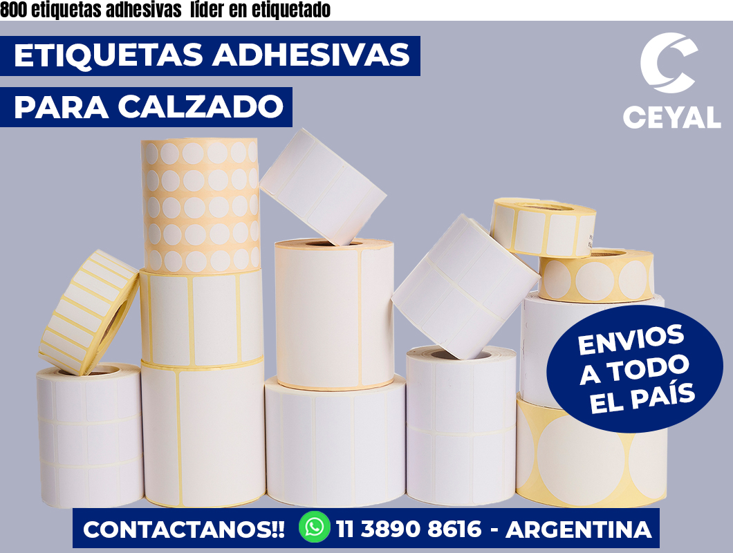 800 etiquetas adhesivas  líder en etiquetado