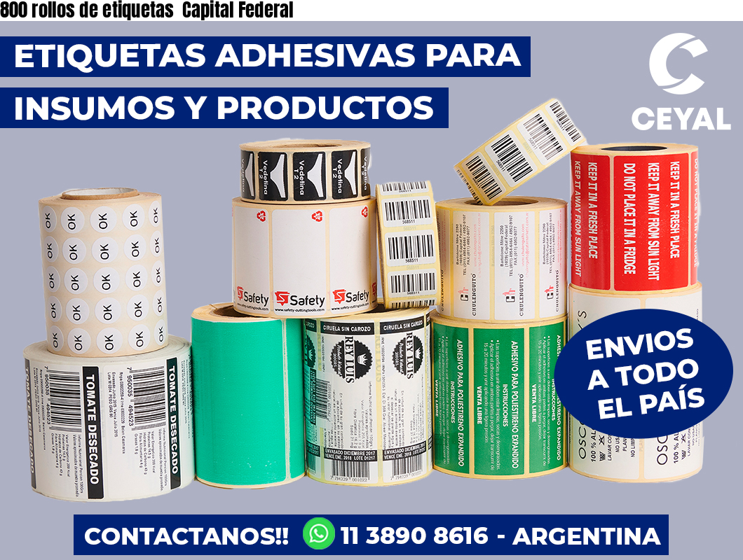 800 rollos de etiquetas  Capital Federal