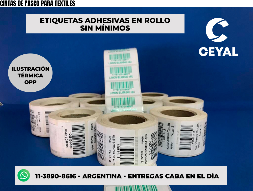 CINTAS DE FASCO PARA TEXTILES