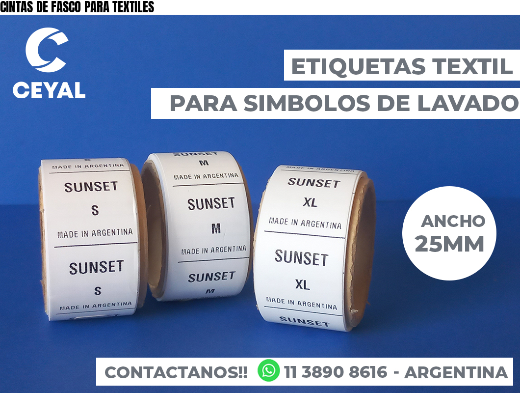 CINTAS DE FASCO PARA TEXTILES