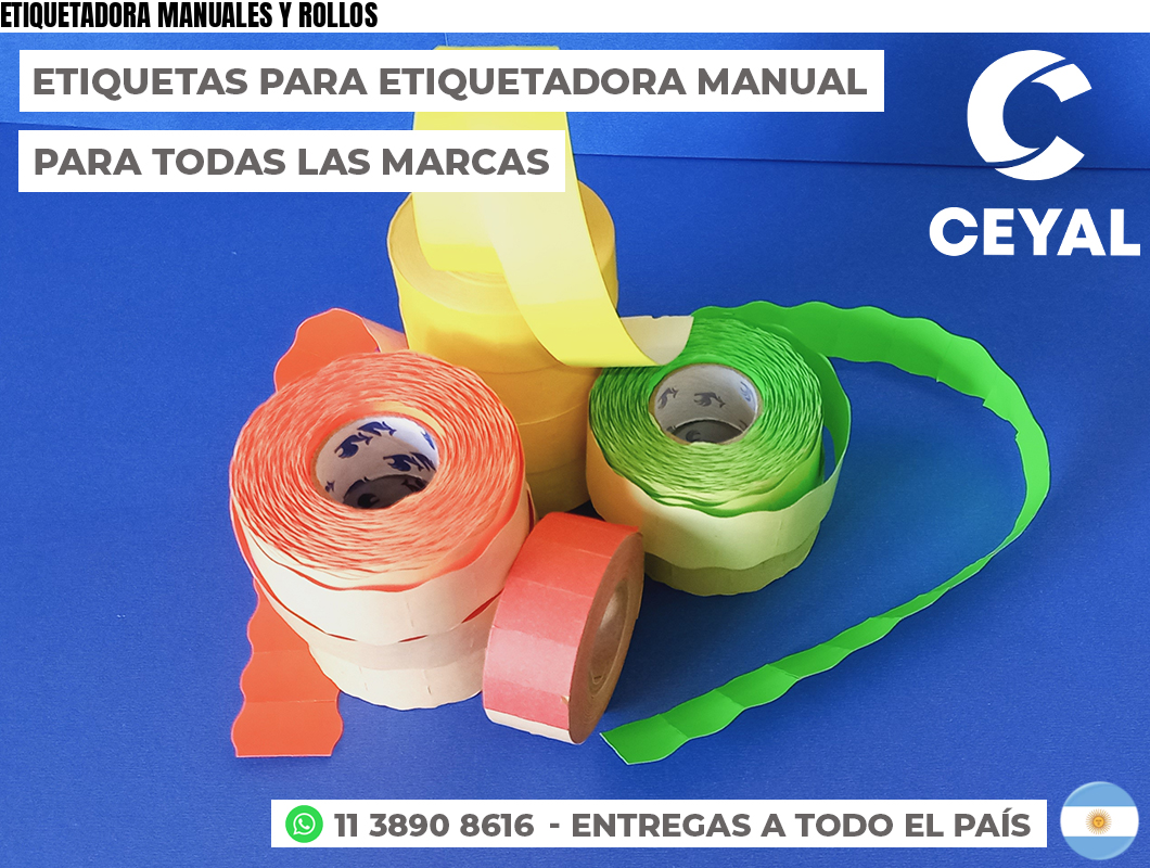 ETIQUETADORA MANUALES Y ROLLOS