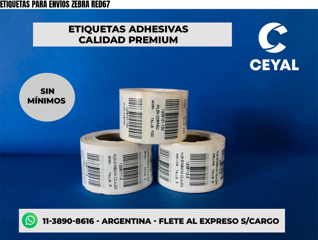 ETIQUETAS PARA ENVÍOS ZEBRA RED67