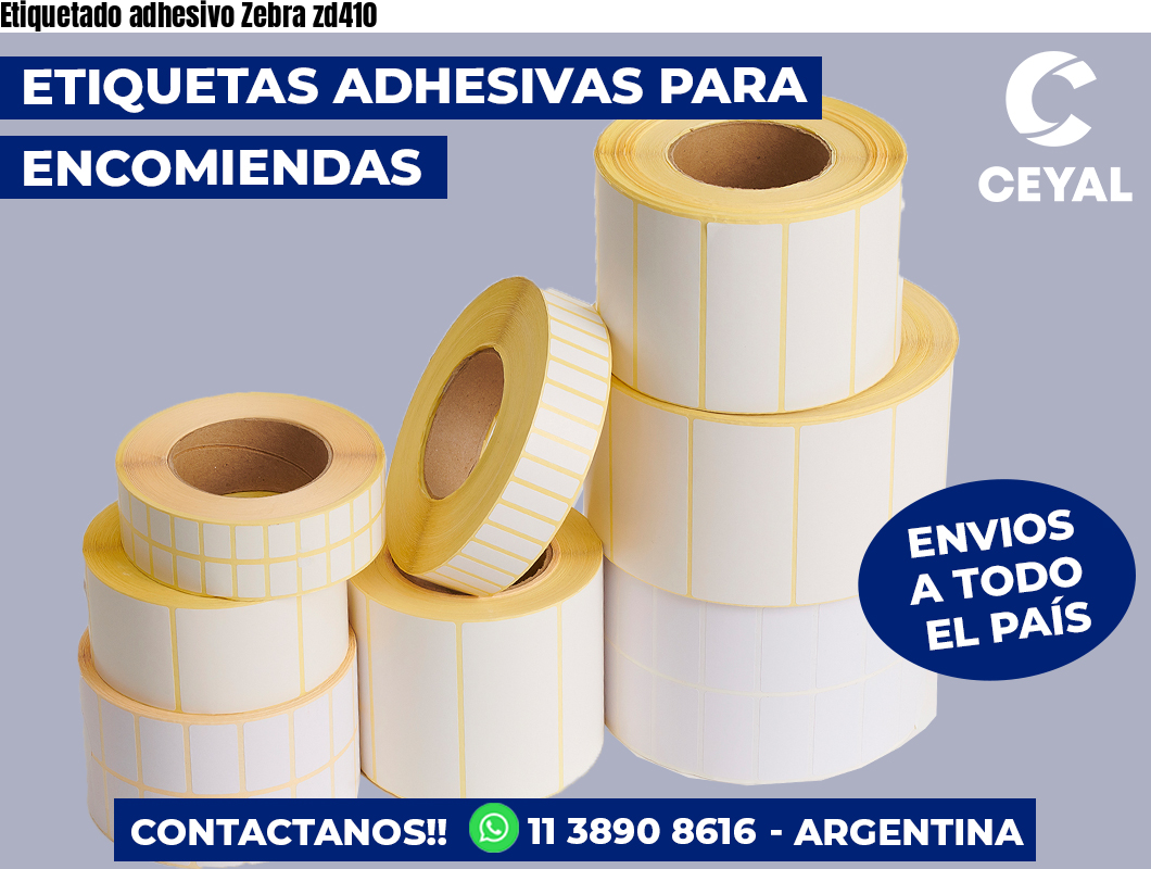 Etiquetado adhesivo Zebra zd410