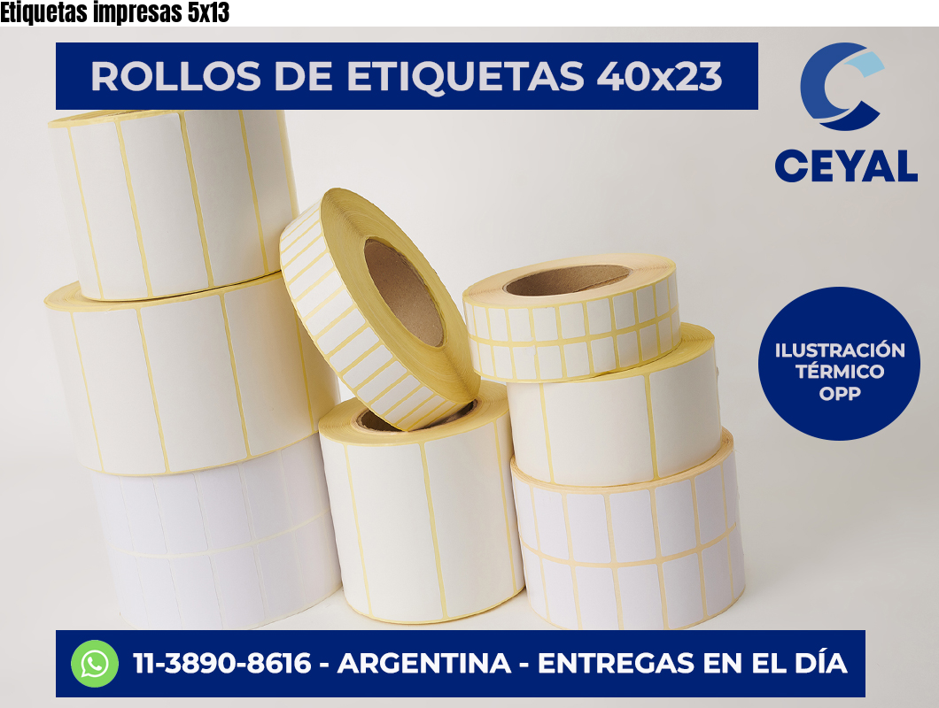 Etiquetas impresas 5×13