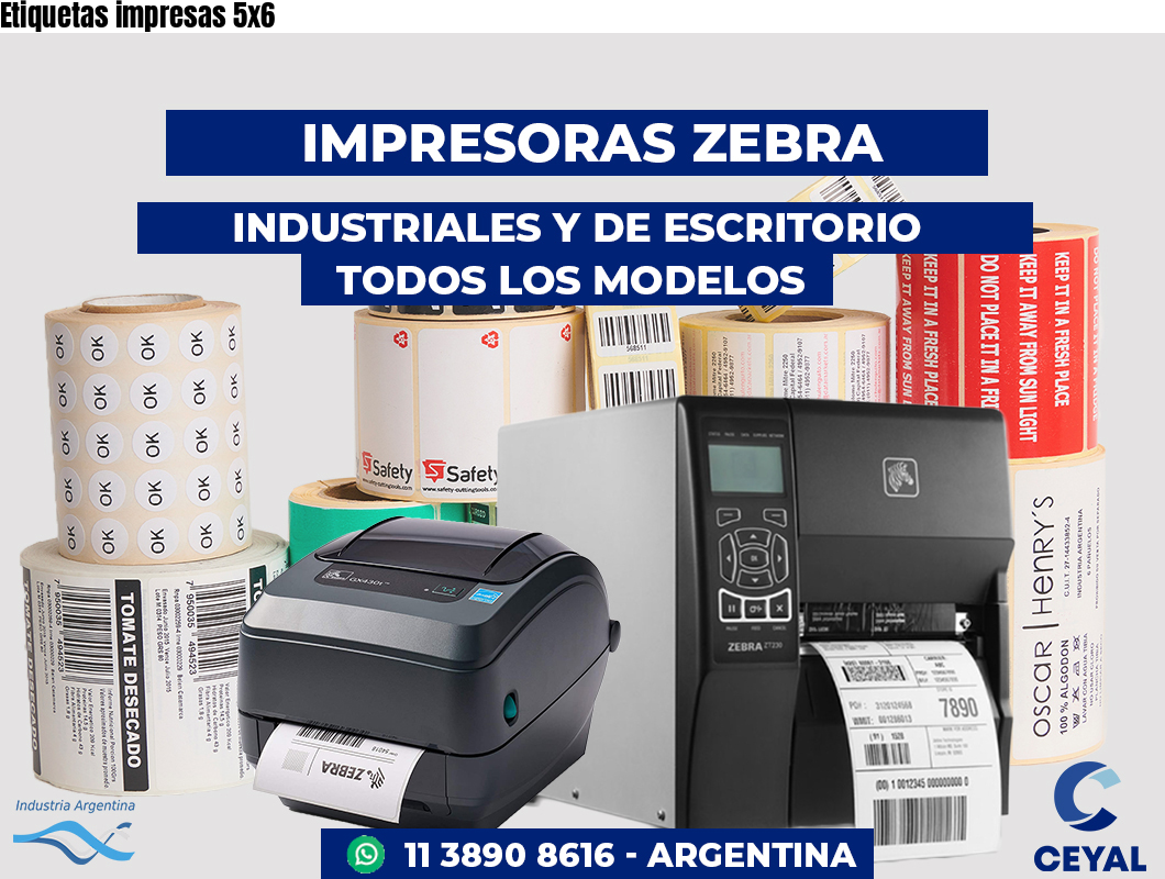 Etiquetas impresas 5x6