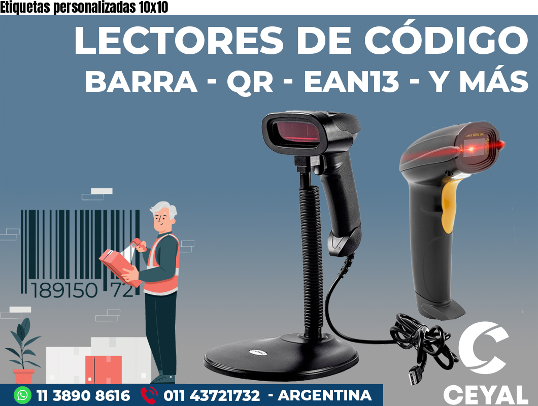 Etiquetas personalizadas 10x10