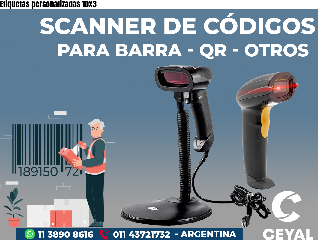 Etiquetas personalizadas 10x3