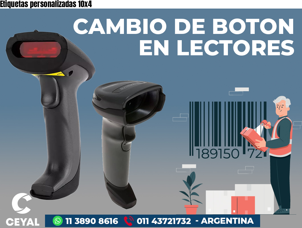 Etiquetas personalizadas 10x4