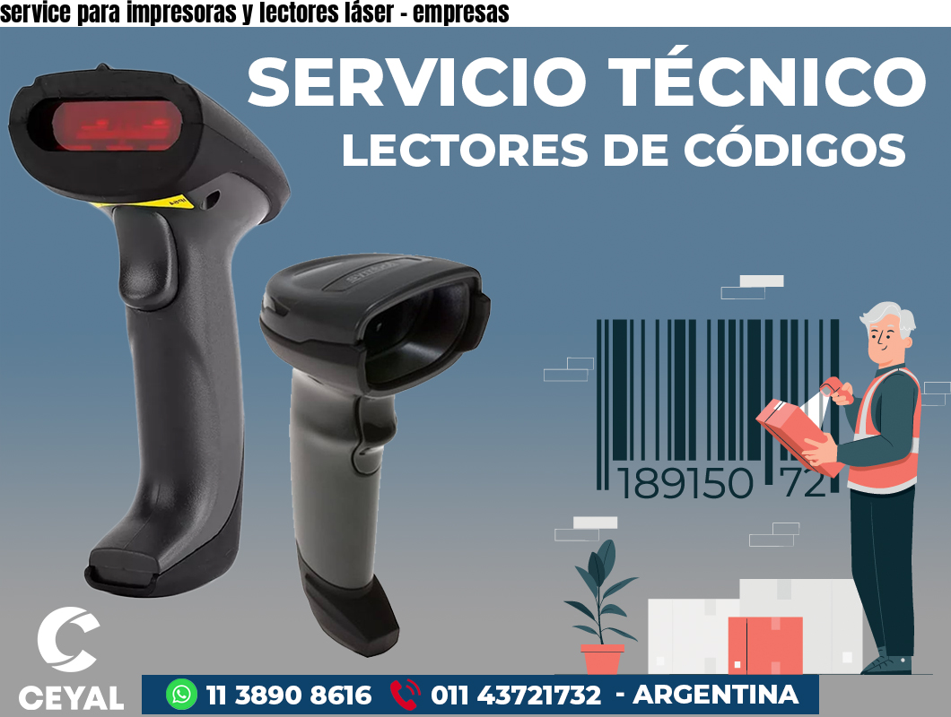 service para impresoras y lectores láser - empresas
