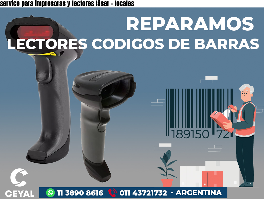 service para impresoras y lectores láser - locales