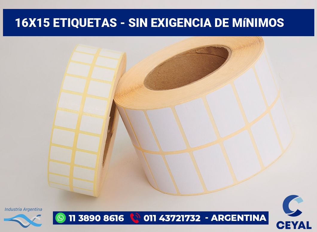 16x15 Etiquetas