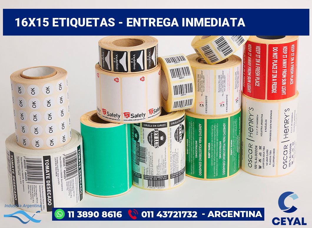 16×15 Etiquetas