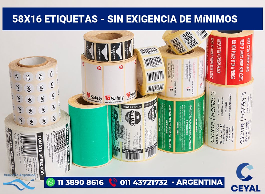 58x16 Etiquetas