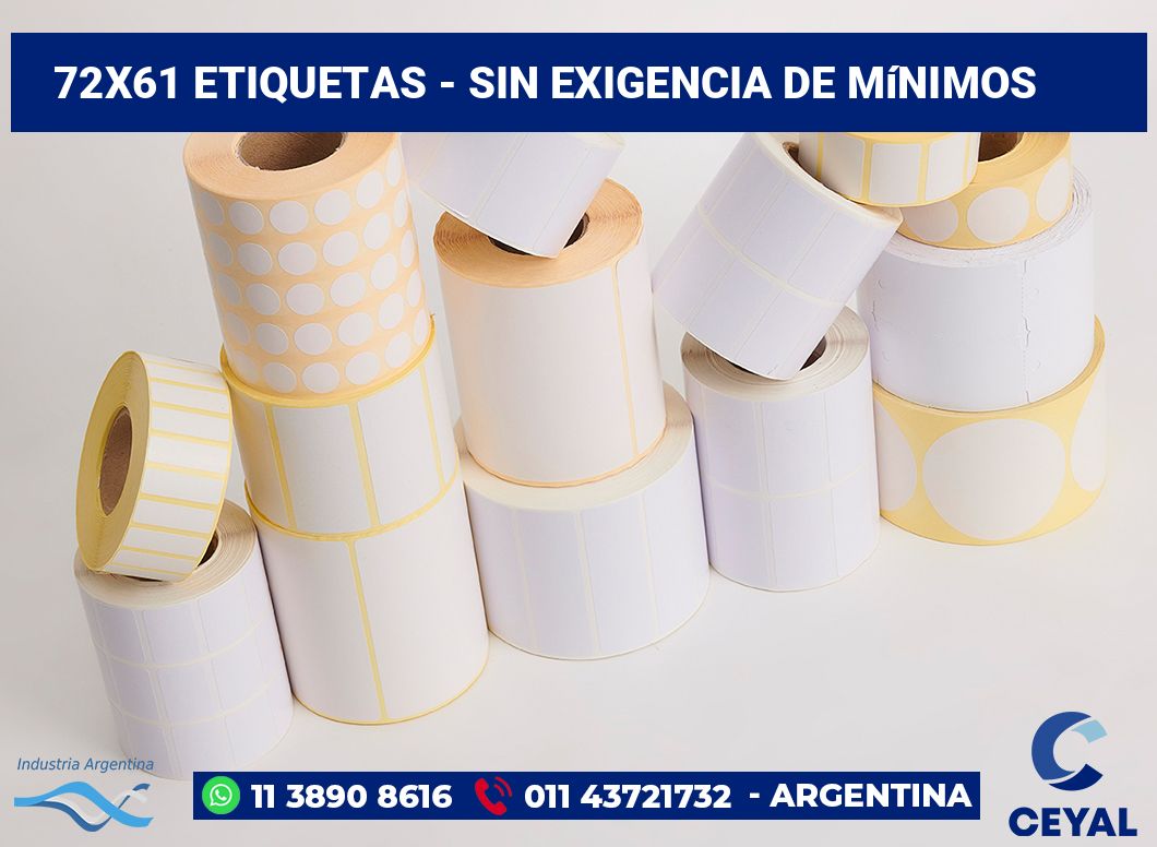 72×61 Etiquetas