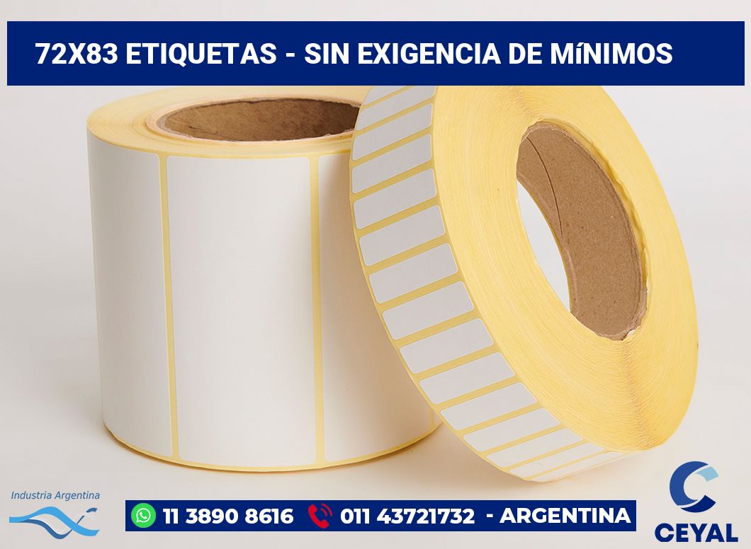 72×83 Etiquetas
