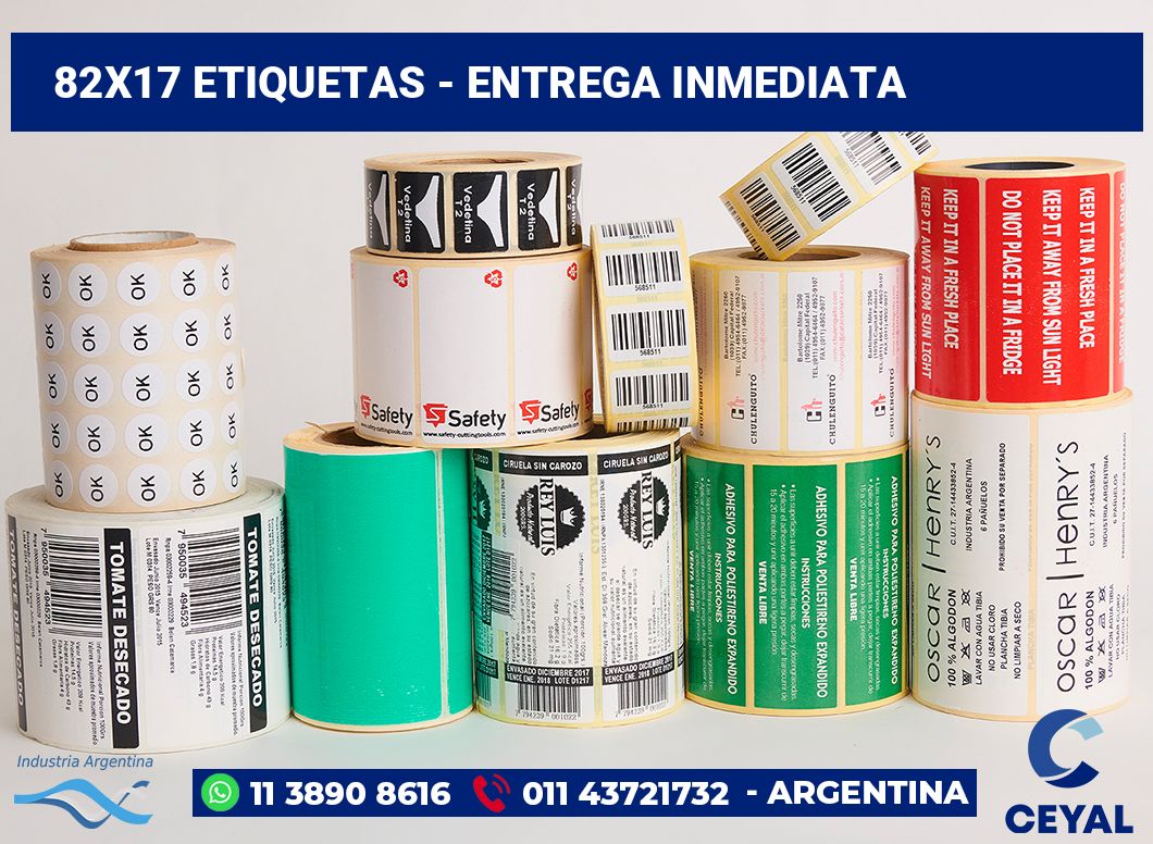 82x17 Etiquetas