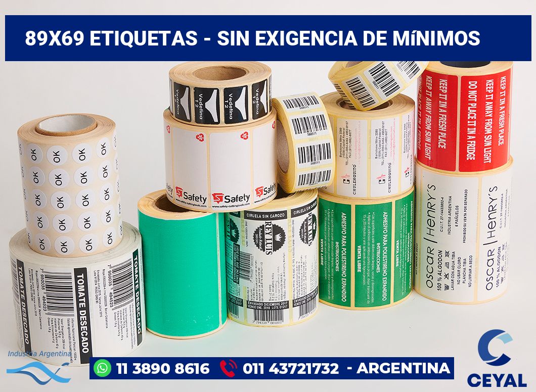 89x69 Etiquetas