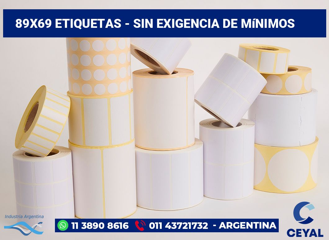 89×69 Etiquetas
