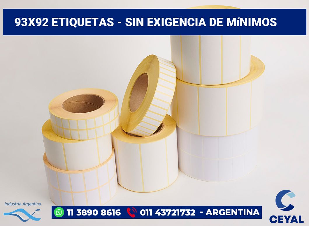 93×92 Etiquetas