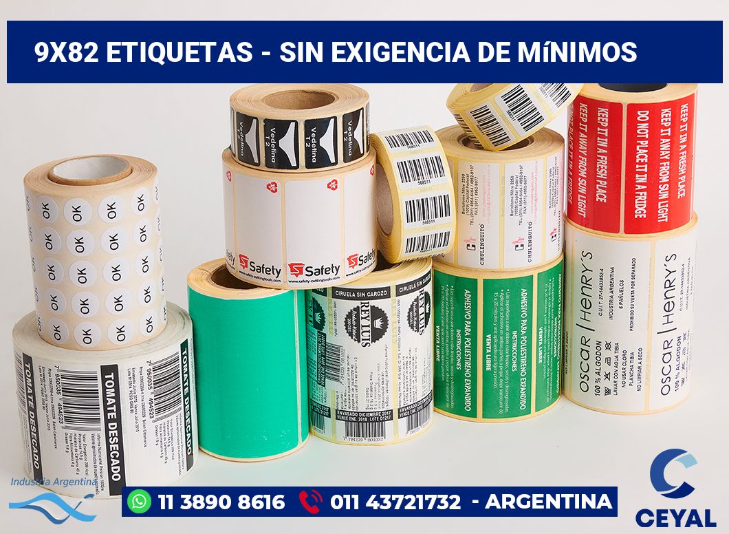 9x82 Etiquetas