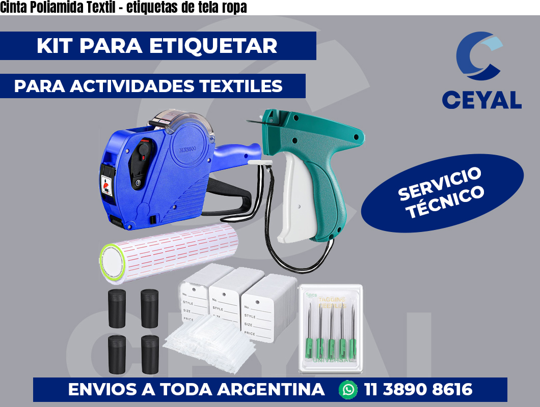 Cinta Poliamida Textil - etiquetas de tela ropa