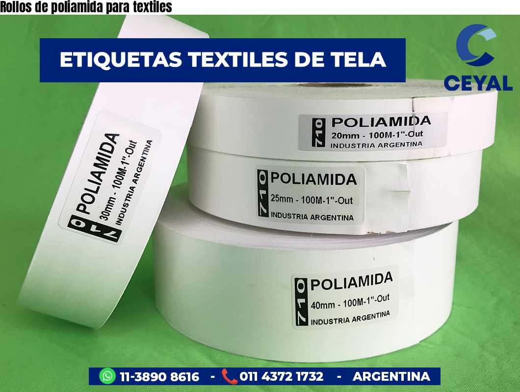 Rollos de poliamida para textiles