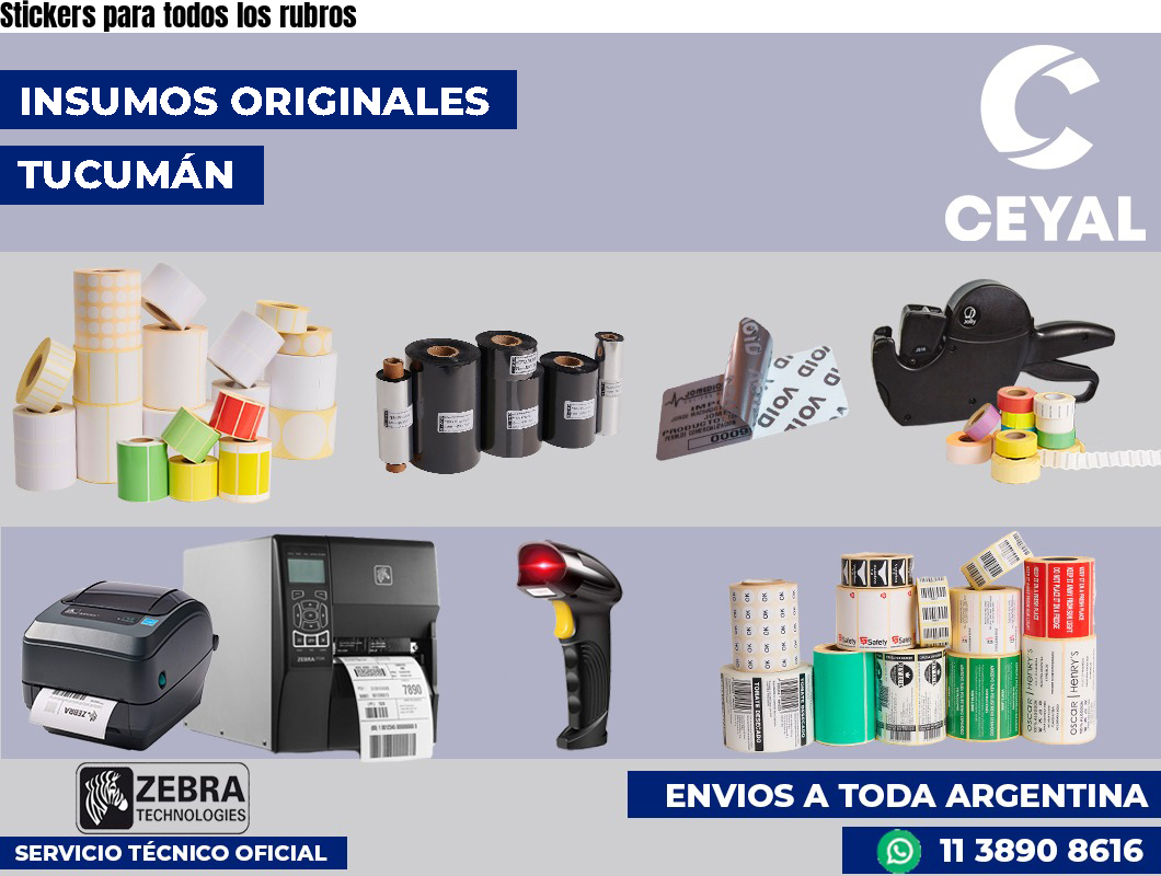 Stickers para todos los rubros