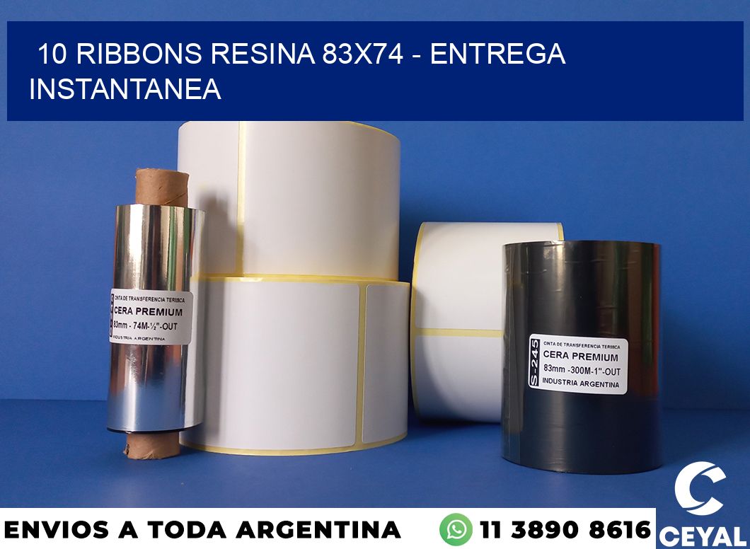 10 Ribbons resina 83x74 - entrega instantanea