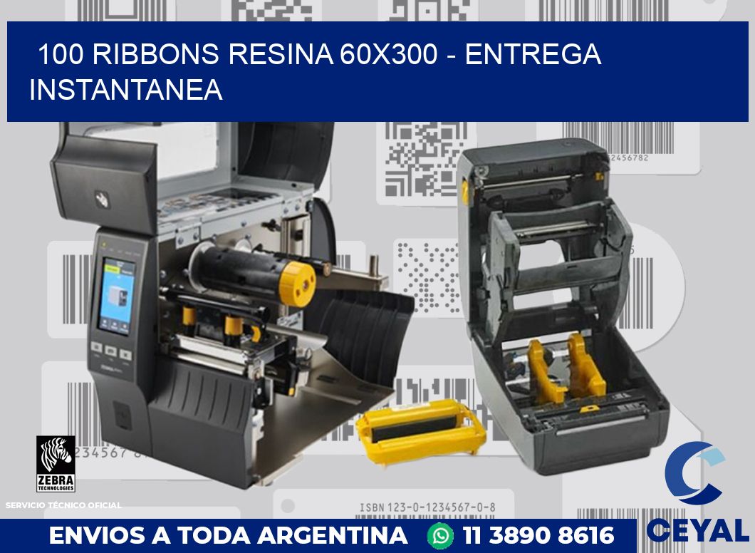 100 Ribbons resina 60x300 - entrega instantanea