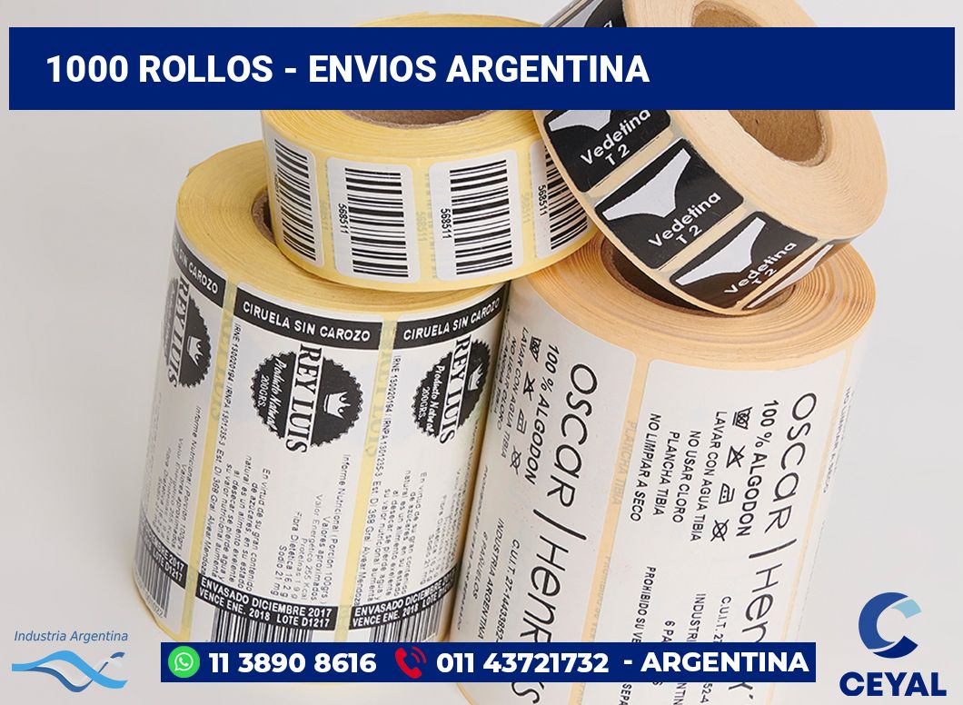 1000 Rollos - envios argentina