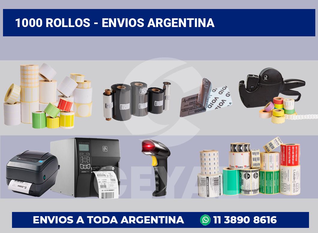 1000 Rollos – envios argentina